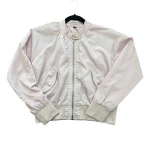 Free People Light Blush Pink Midnight Bomber Jacket